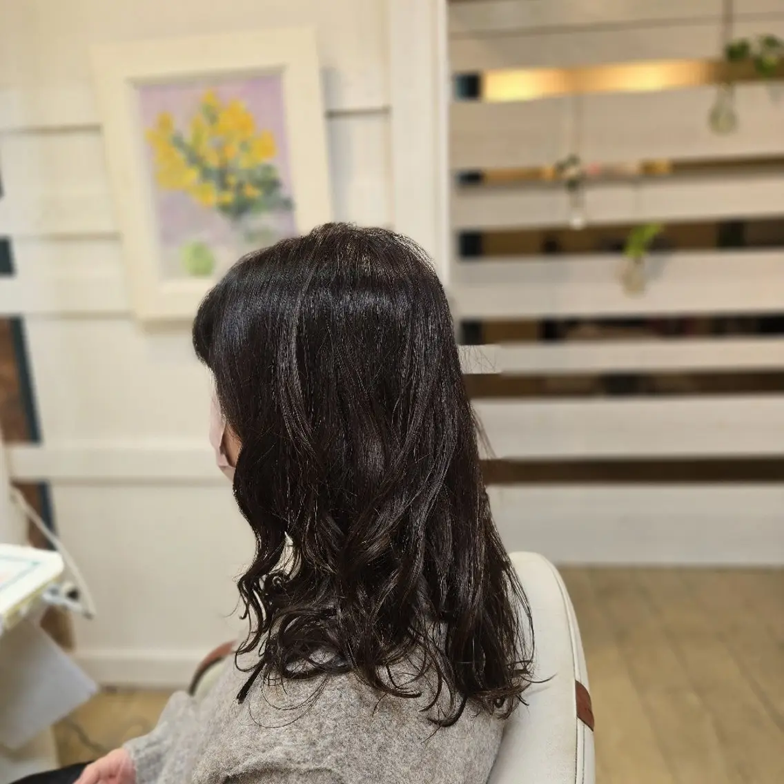 ロング パーマ デジタルパーマ 田中 牧子のヘアスタイル