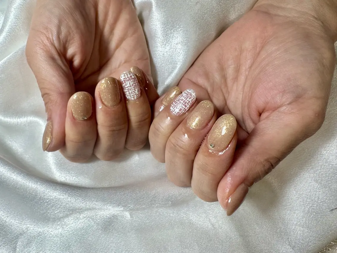 ネイル オーロラネイル 桜ネイル フラワーネイル フットネイル フレンチネイル ハンドネイル kikinail 溝の口のネイルデザイン