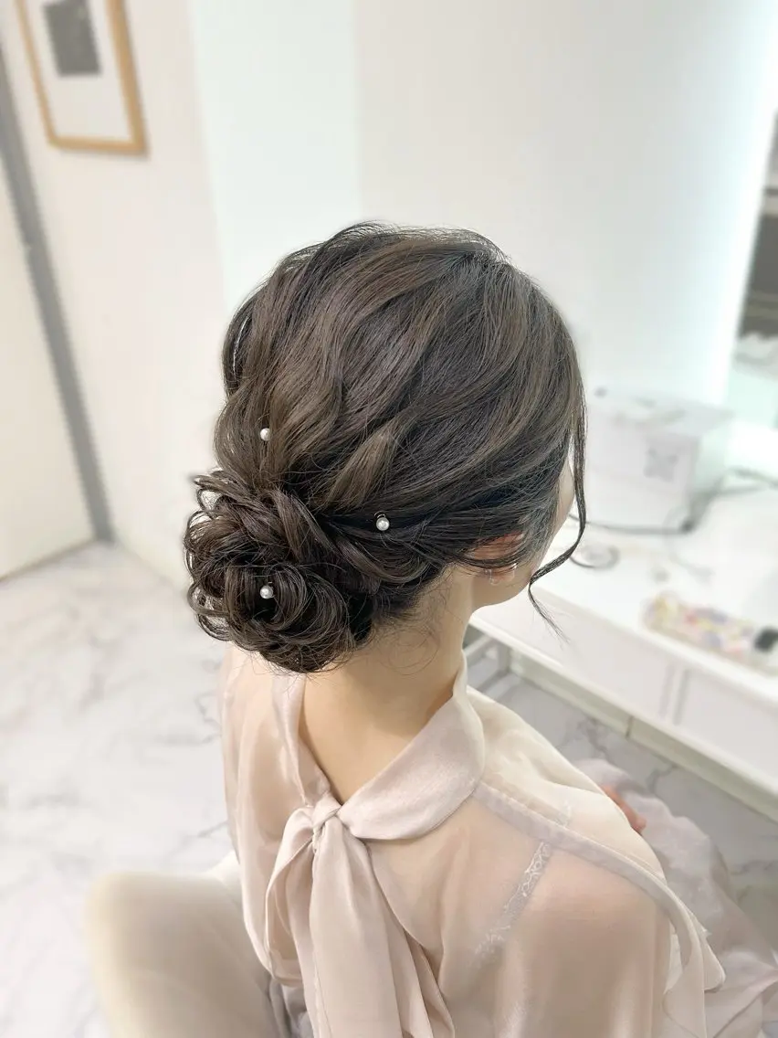 セミロング ヘアアレンジ ヘアセット専門店 Rのヘアスタイル