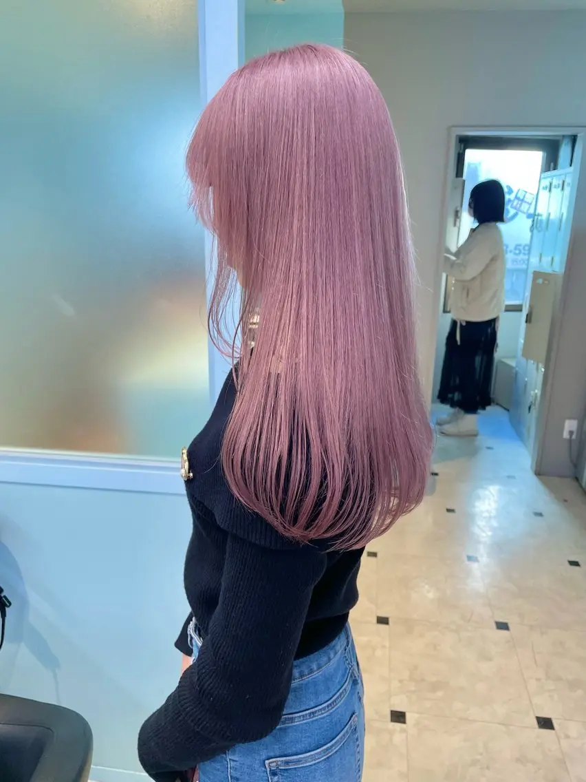 ロング カラー カット ヘアカラー トリートメント 🎀ブリーチなし/ レイヤーカット🎀のヘアスタイル