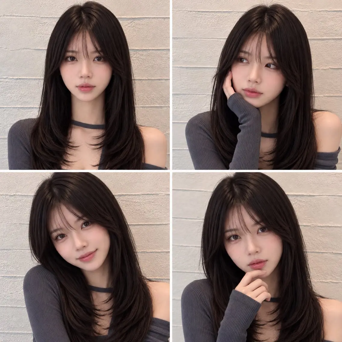 ロング カラー カット ヘアカラー 縮毛矯正 トリートメント 🦋韓国風レイヤー/ 艶髪矯正🦋凛太郎のヘアスタイル