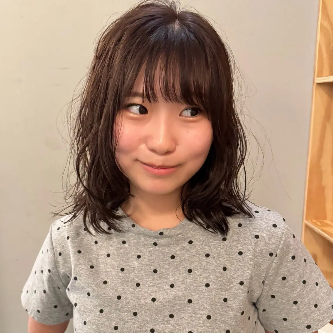 ミディアム カラー パーマ カット パーマ トリートメント 🌿レイヤーボブ/パ ーマ🌿 木梨健太のヘアスタイル