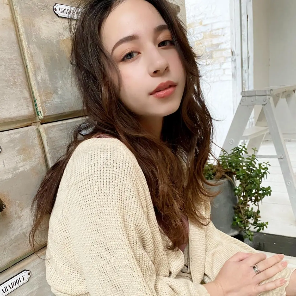 ロング カラー パーマ 韓国ヘア♡おくれ毛♡ ボブ♡sayakaのヘアスタイル