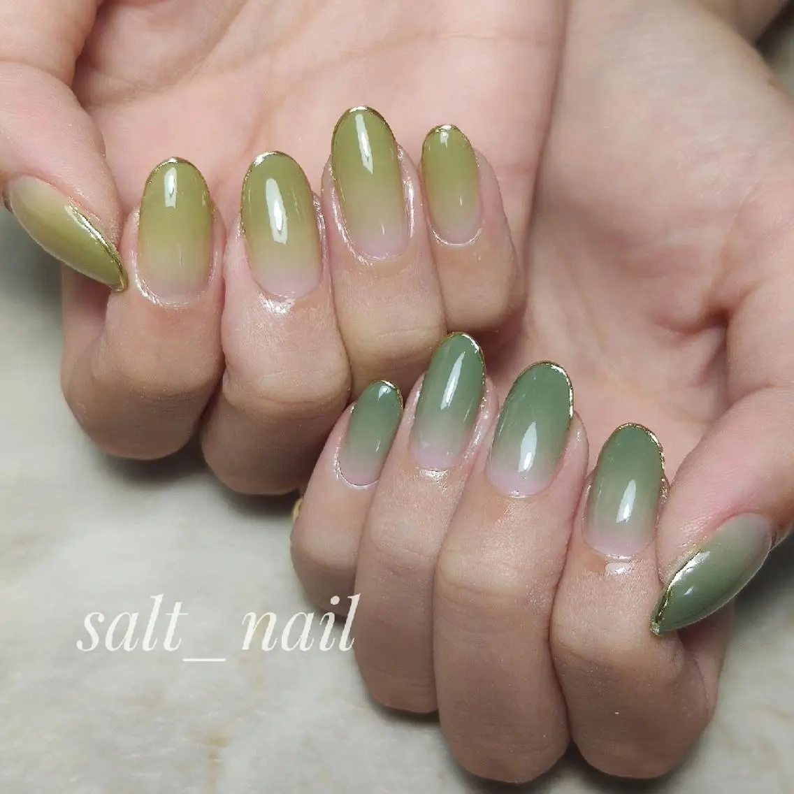 ネイル フレンチネイル ミラーネイル 個人サロン saltnailのネイルデザイン