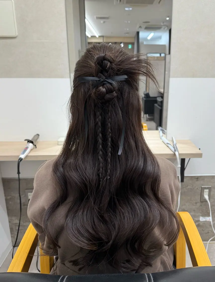ロング ヘアセット GiseL 博多 ほのかのヘアスタイル