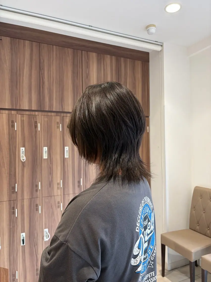 ミディアム カラー ブリーチ ブリーチなしカラー 韓国風ヘア レイヤーカット ウルフカット カット ヘアカラー トリートメント ﾃﾞｻﾞｲﾝｶﾗｰ Mirutayaのヘアスタイル