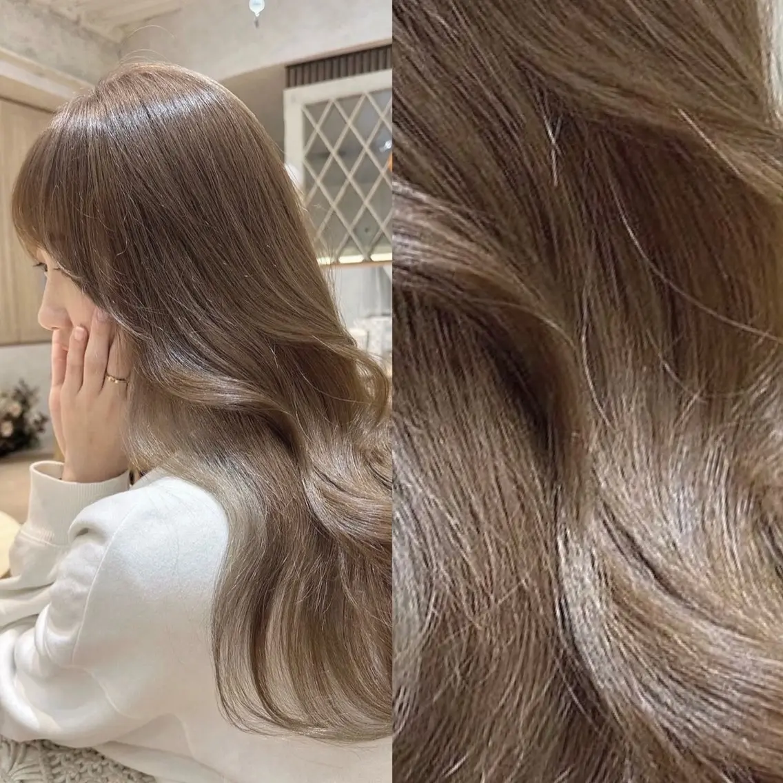 平日限定✨【コスパ最強✨️】ダメージレス透明感カラー✨️+内部補習トリートメント🧏♀️✨️の写真
