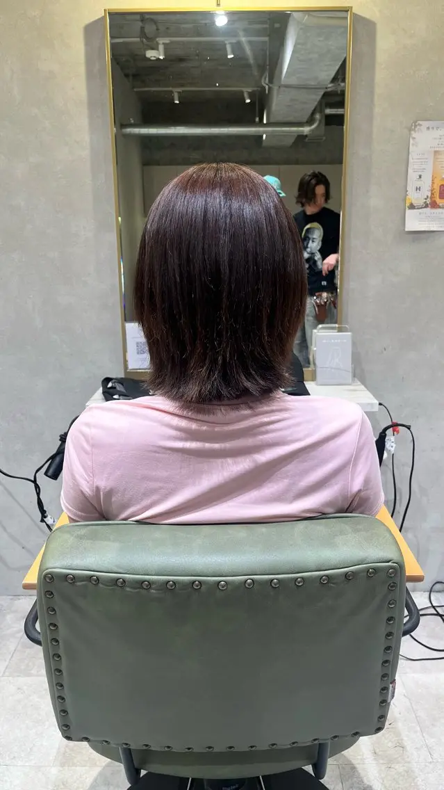 ミディアム カラー/クロスパーマ /髪質改善/AiNAのヘアスタイル
