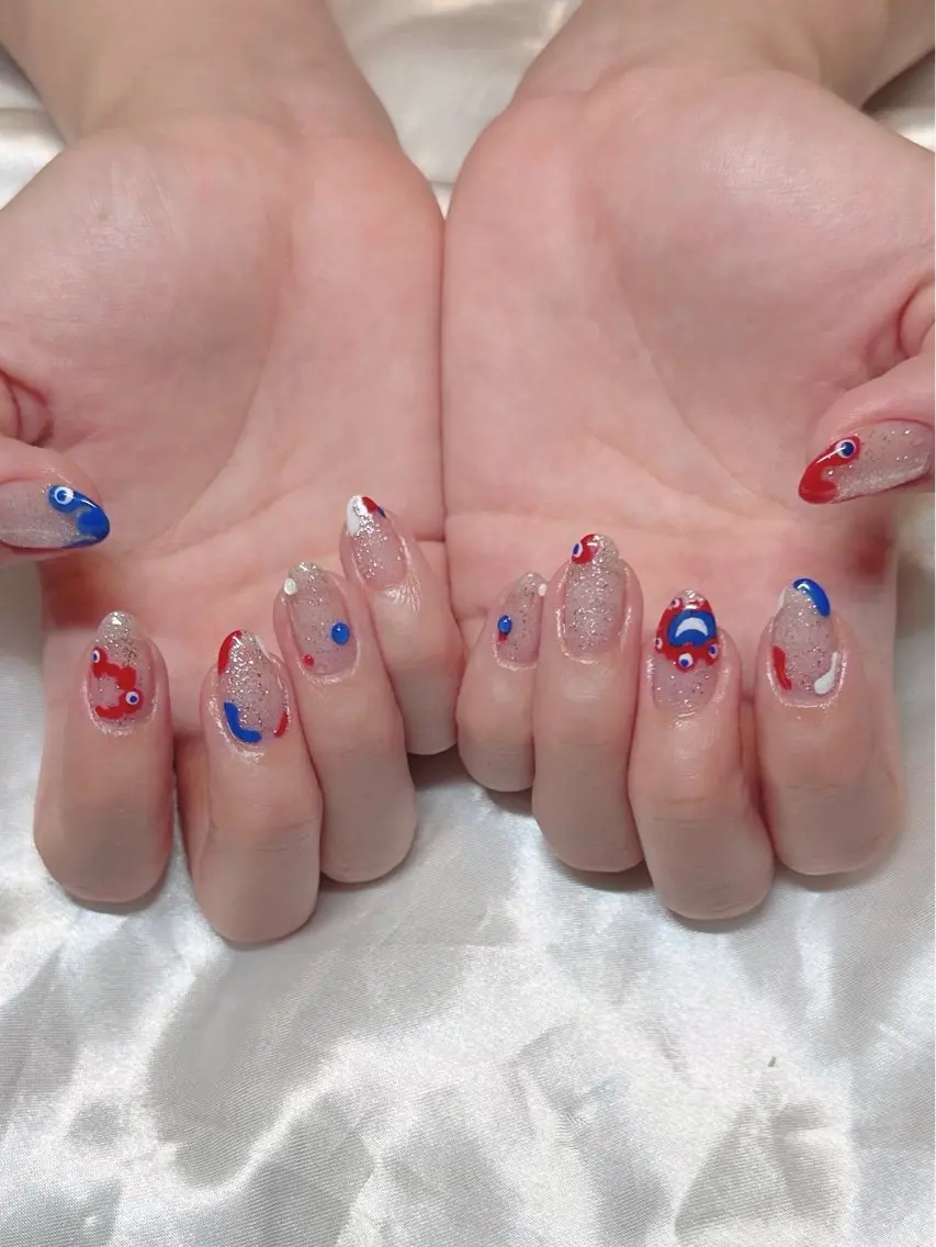ネイル フラッシュネイル マグネットネイル ニュアンスネイル シンプルネイル ワンホンネイル ハンドネイル at Nailのネイルデザイン