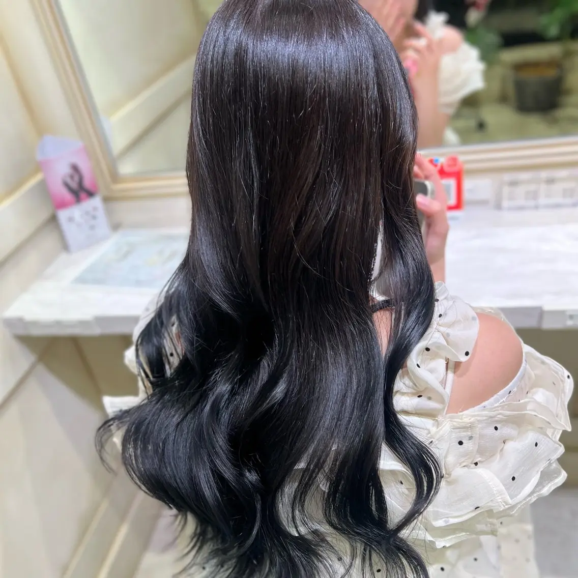 ロング カラー ヘアカラー トリートメント 💖ダブルカラー/ ケアカラー/レナ💖のヘアスタイル