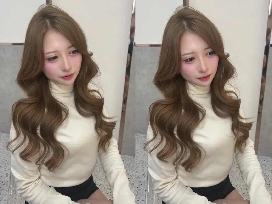 ロング ヘアカラー トリートメント 🎀ダブルカラー/ 透明感カラー/翼🎀のヘアスタイル