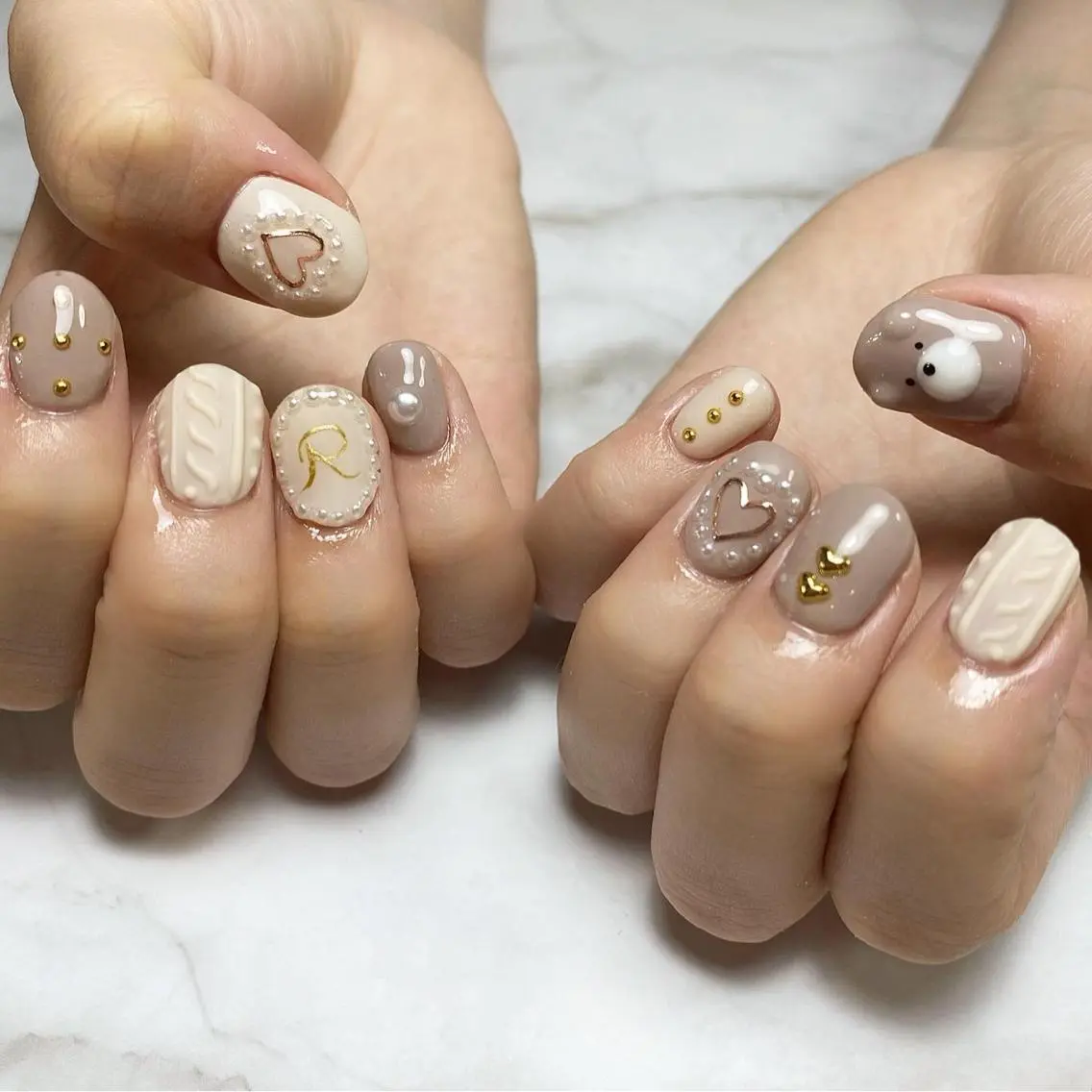 ネイル ぷっくりネイル ショートネイル ameria meguのネイルデザイン
