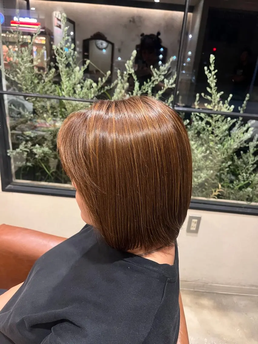 カラー ブリーチ ブリーチなしカラー 西村 さくらのヘアスタイル