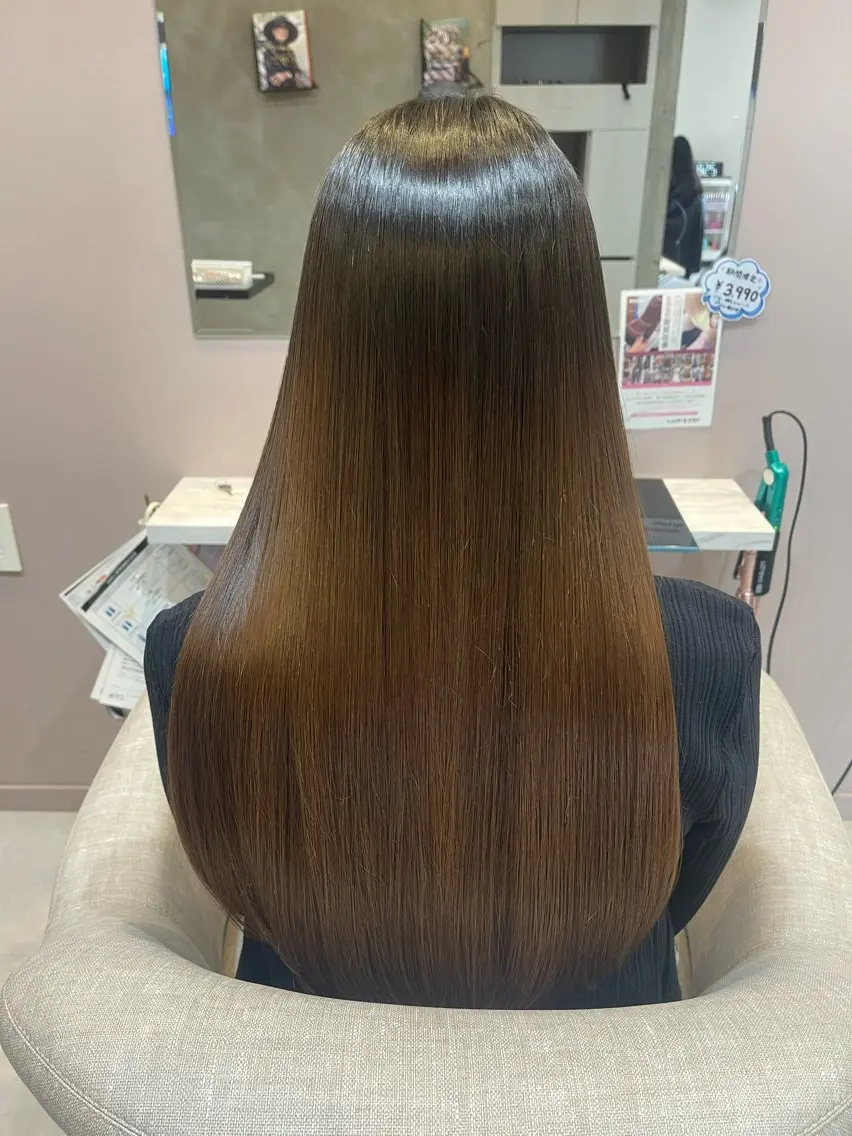 ロング カット 縮毛矯正 🌼縮毛矯正🌼 中野有騎🦕のヘアスタイル