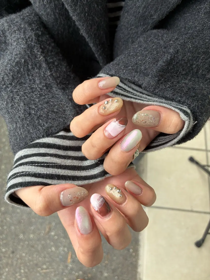 ミディアム ハンドネイル ulu  nail. haruのネイルデザイン