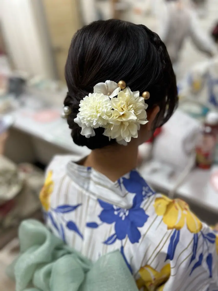 🌈浴衣着付け＋ヘアセット👘の写真