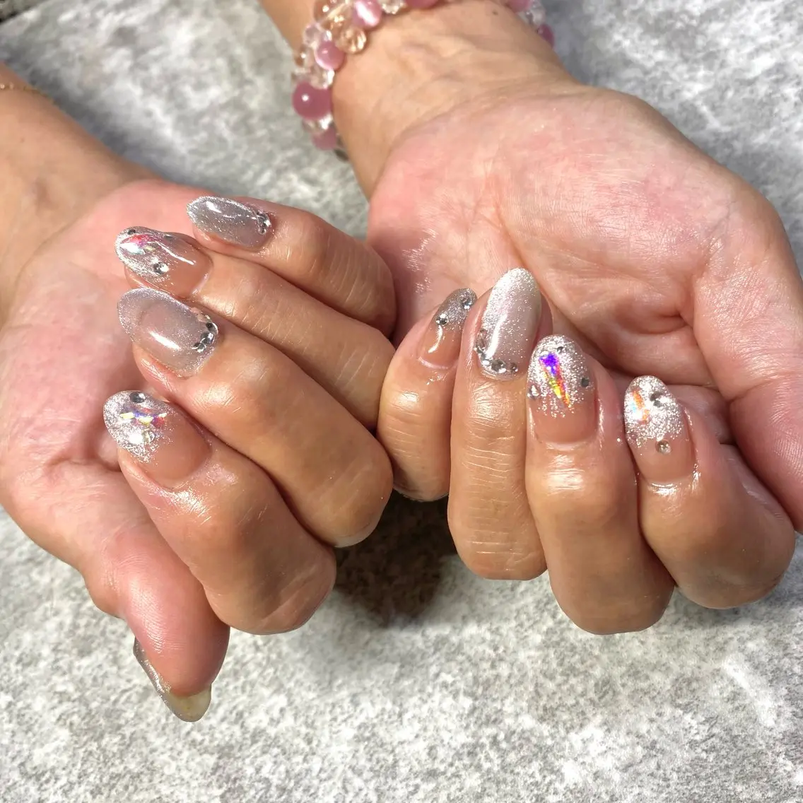 ネイル 氷ネイル・うるうるネイル マグネットネイル ストーンネイル ハンドネイル ★Rinail... .のネイルデザイン