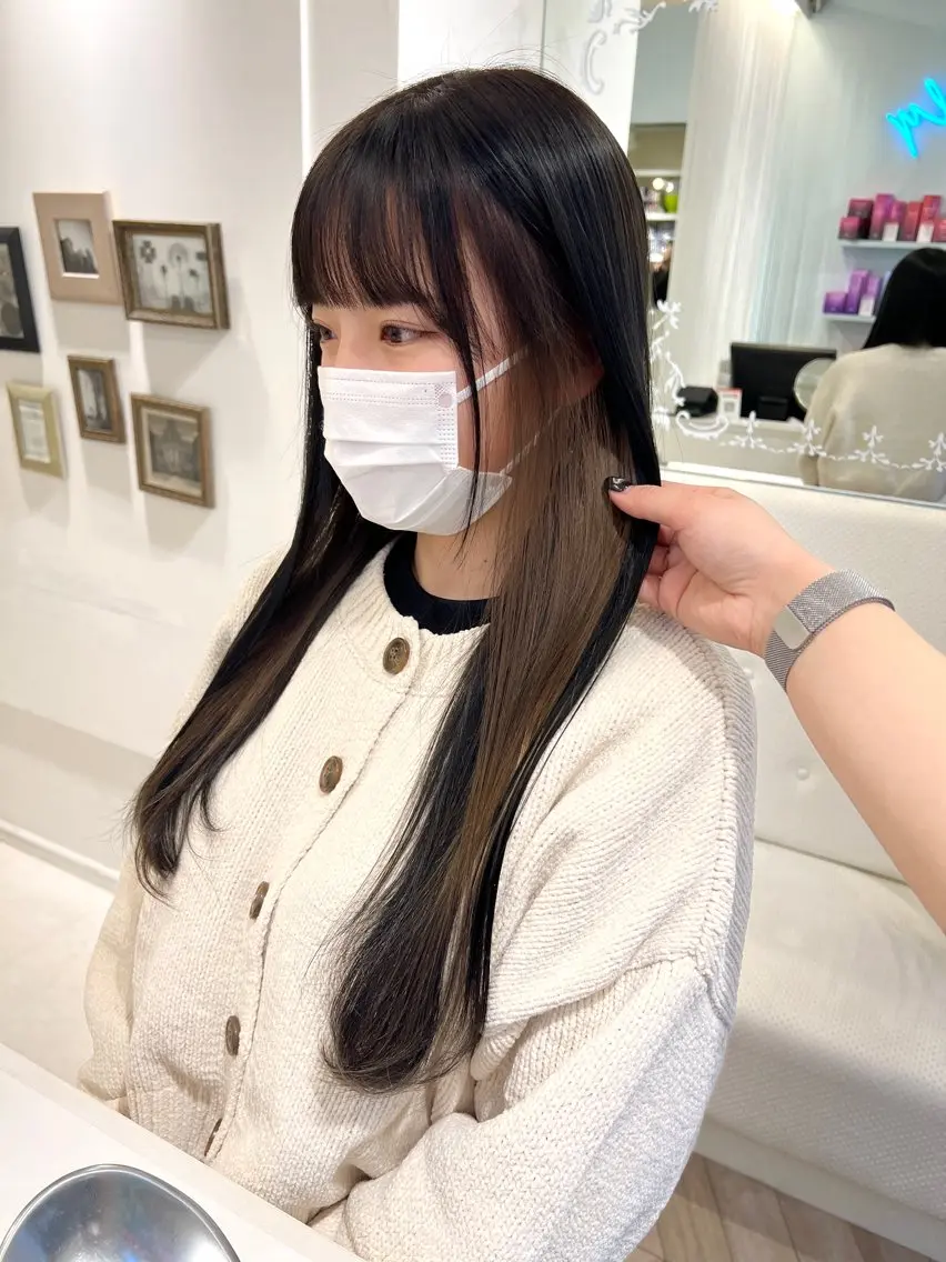 ロング カラー NANO/ ブリーチ×レイヤーのヘアスタイル