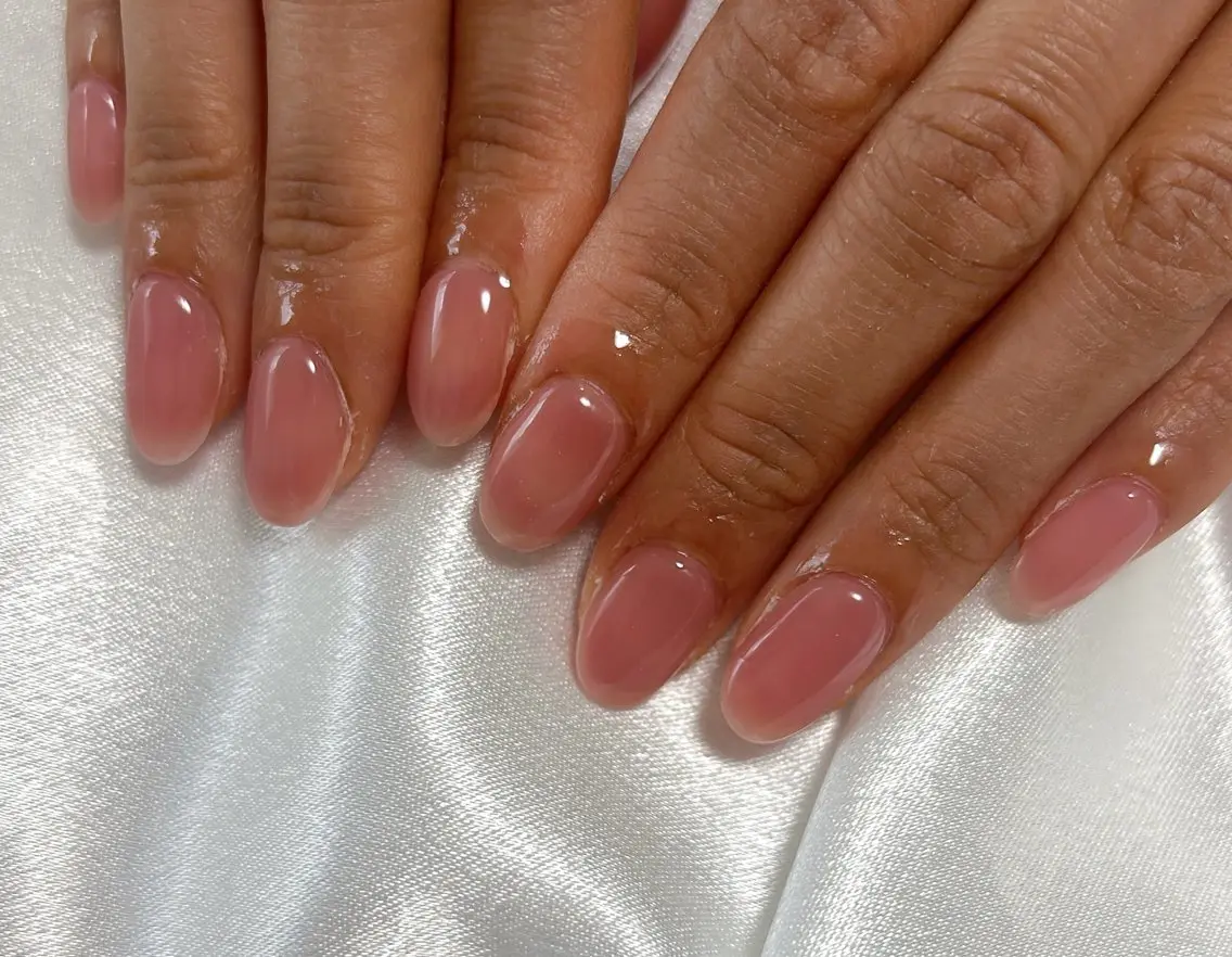 ネイル オーロラネイル 桜ネイル フラワーネイル フットネイル フレンチネイル ハンドネイル mogunail &blowのネイルデザイン