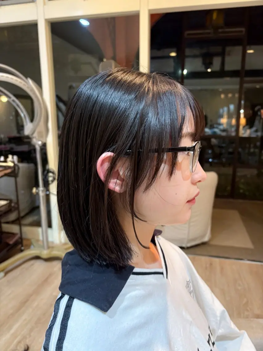 ショート 切りっぱなしボブ ボブ 石平 暖のヘアスタイル