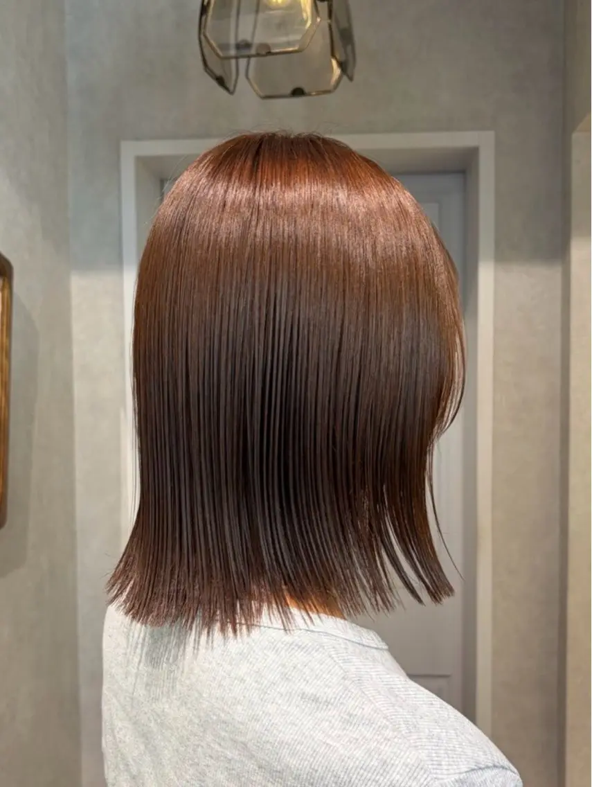ミディアム カラー アッシュ オレンジ ヘアカラー 透明感カラー🫧🎀 まりなのヘアスタイル