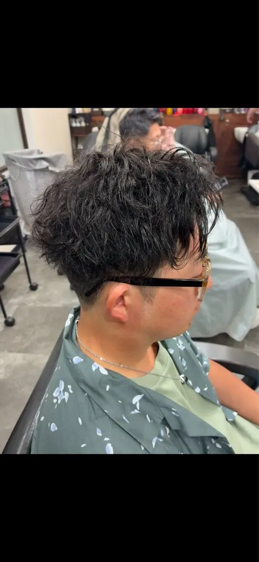 パーマ メンズ カット パーマ 五十嵐 満梨奈のヘアスタイル