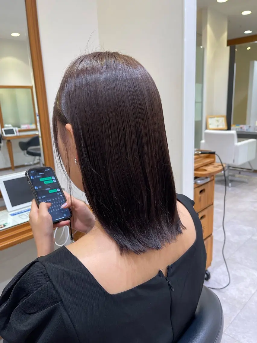 セミロング カラー ヘアカラー トリートメント ✂︎髪質改善・ Yuitoのヘアスタイル