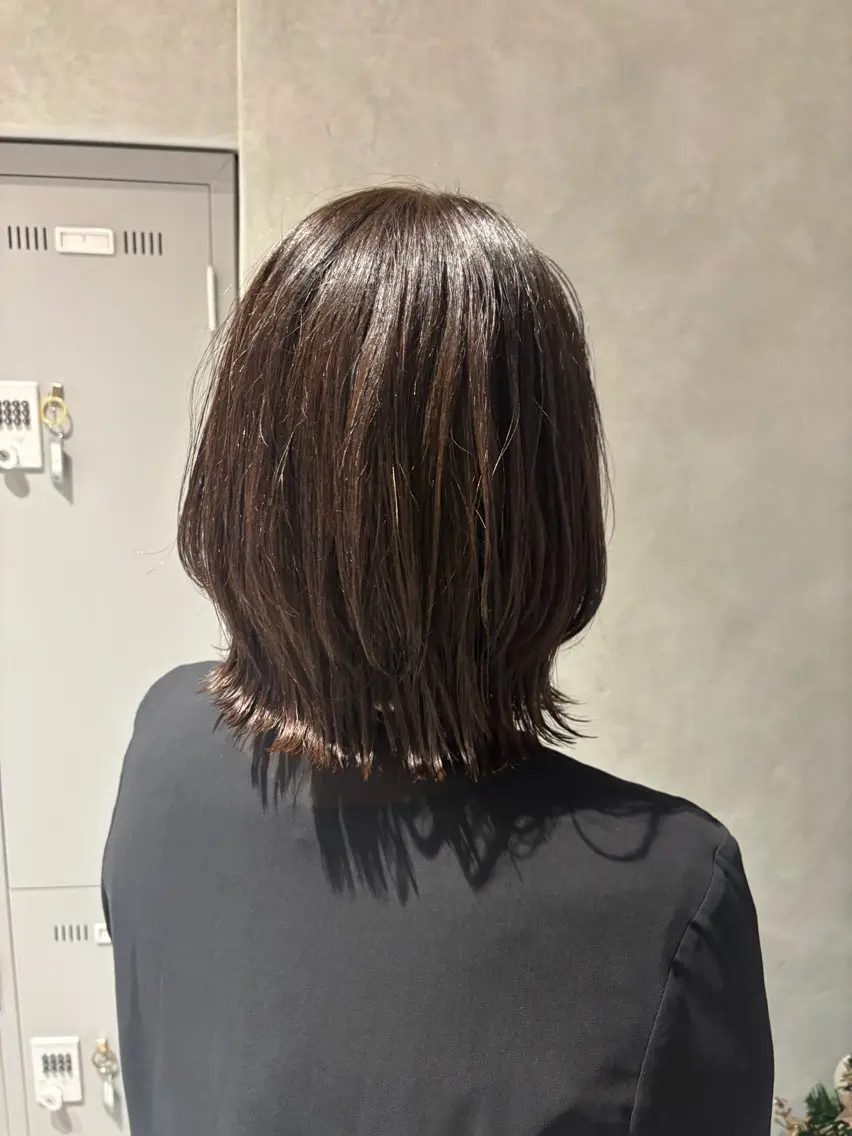 ミディアム ボブレイヤー ボブ レイヤーカット カット ヘアカラー 大久保 愛のヘアスタイル