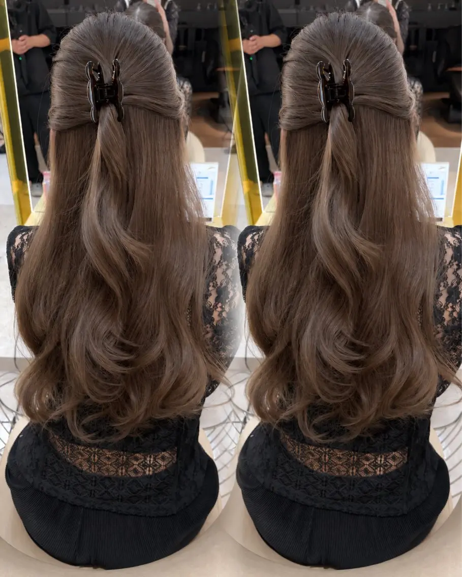 ロング カラー カット ヘアカラー トリートメント Akane レイヤー/艶カラーのヘアスタイル