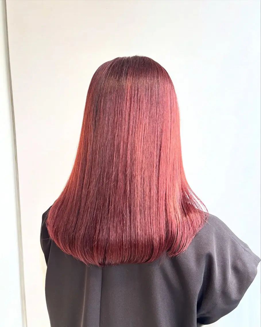 カラー ブリーチ ブリーチなしカラー カット ヘアカラー トリートメント 🫒🫒ブリーチなし 艶カラー🫒ヤマシロのヘアスタイル
