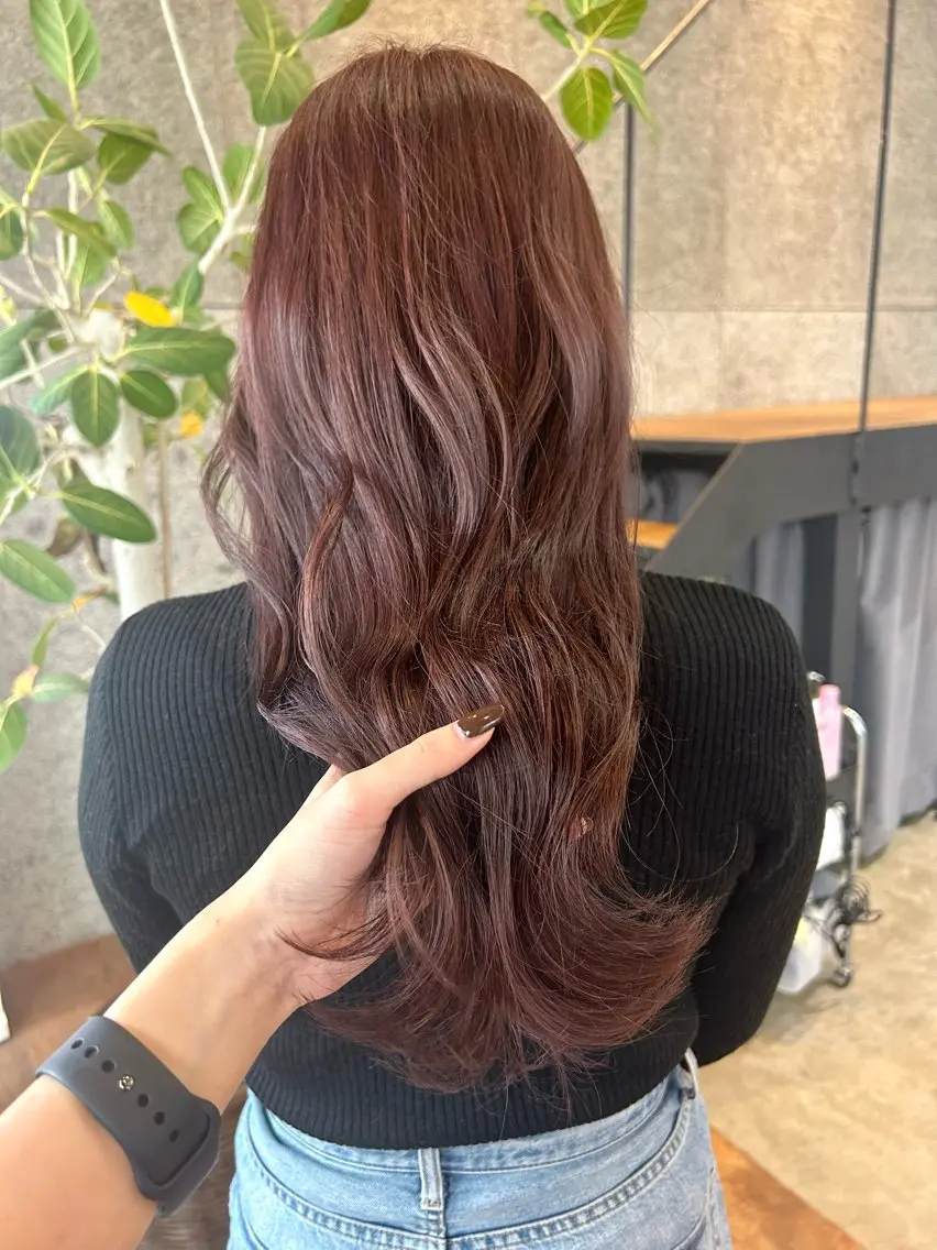 ロング カラー 🤍垢抜け♡透明感 カラーmoeka🤍のヘアスタイル