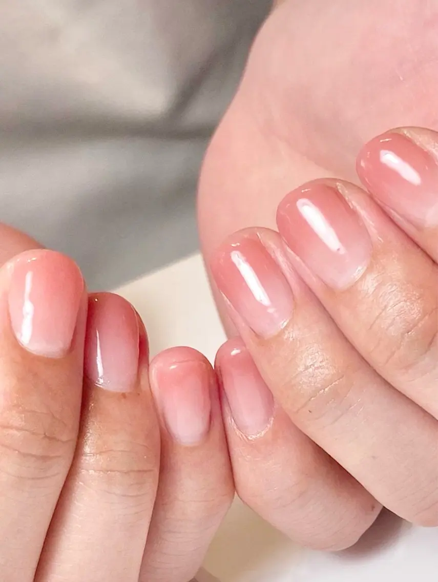 ネイル グラデーション ワンカラーネイル ピンク Cia_Nail Eriのネイルデザイン