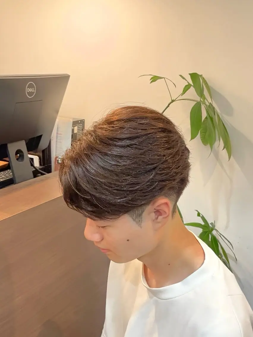 パーマ メンズ フェザーパーマ メンズパーマ カット パーマ 今在家 玲【艶髪スト レート/メンズ】のヘアスタイル
