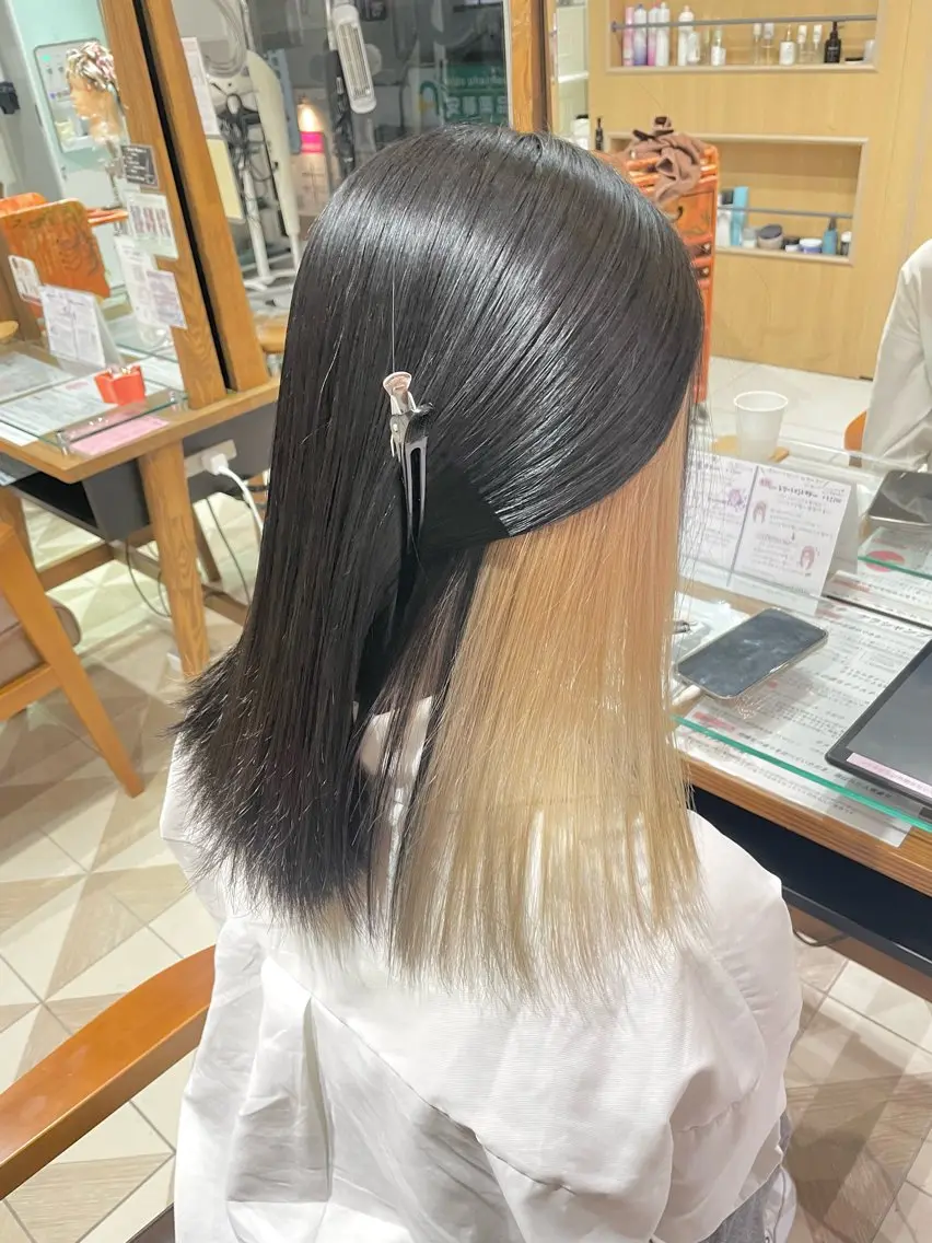 セミロング カラー ヘアカラー トリートメント ʜᴀʀᴜᴋᴀ♱メンズ ウルフ/ブリーチのヘアスタイル