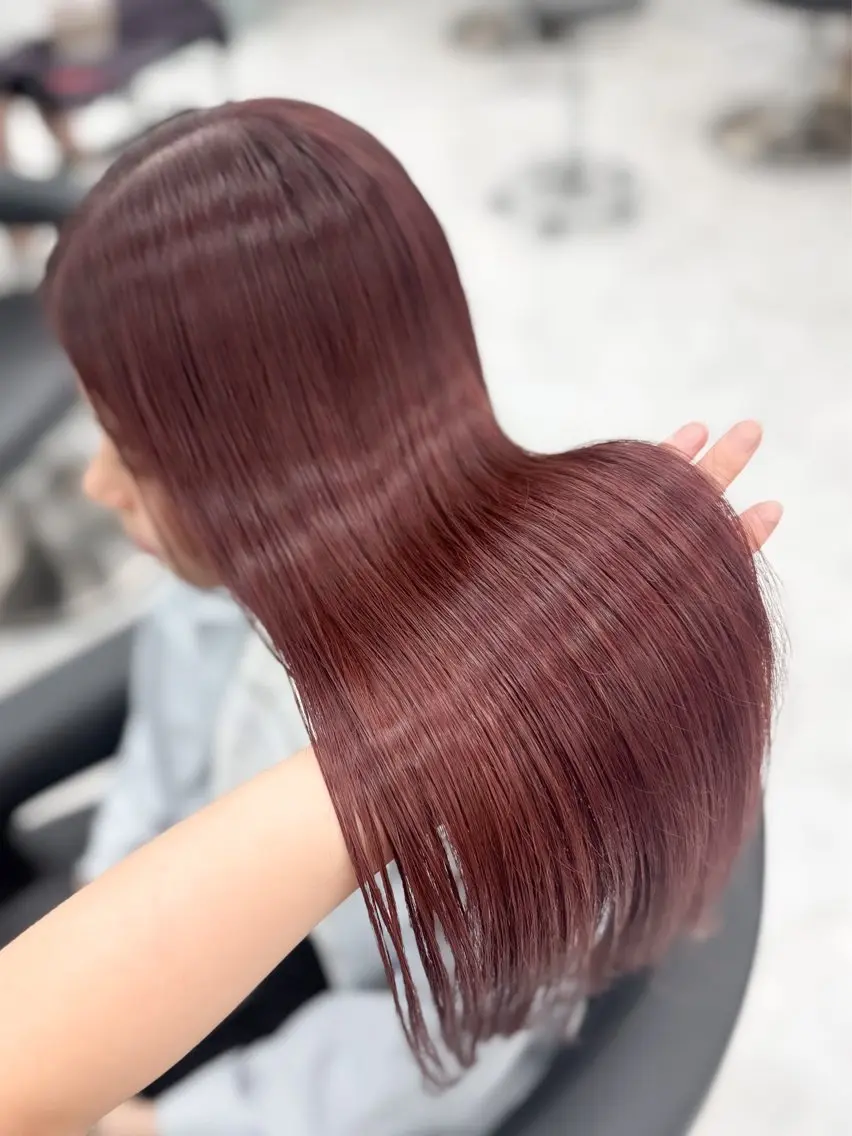 ロング カラー ヘアアレンジ カット 縮毛矯正 トリートメント 縮毛矯正🤍 盛れるボブ/ひかりのヘアスタイル