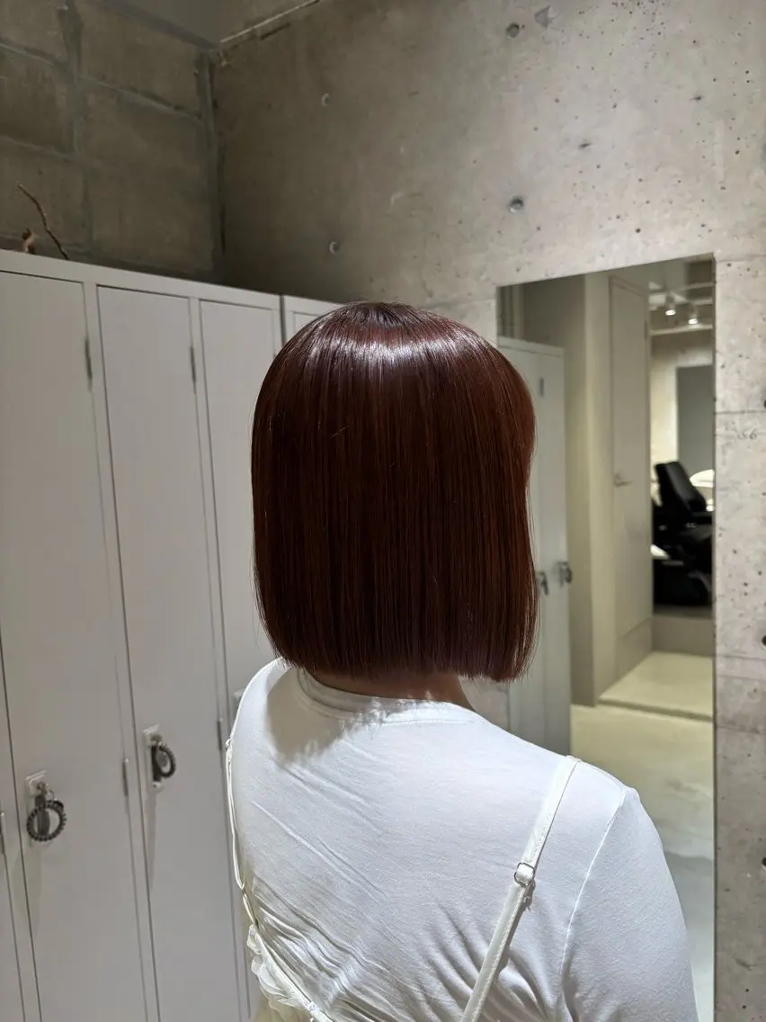 ミディアム 縮毛矯正 艶髪🫧 Suzunaのヘアスタイル