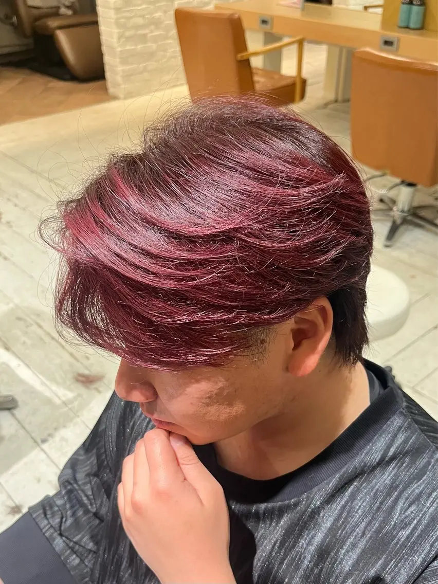 メンズ メンズウルフカット ウルフカット カット メンズ特化 山崎  蓮のヘアスタイル