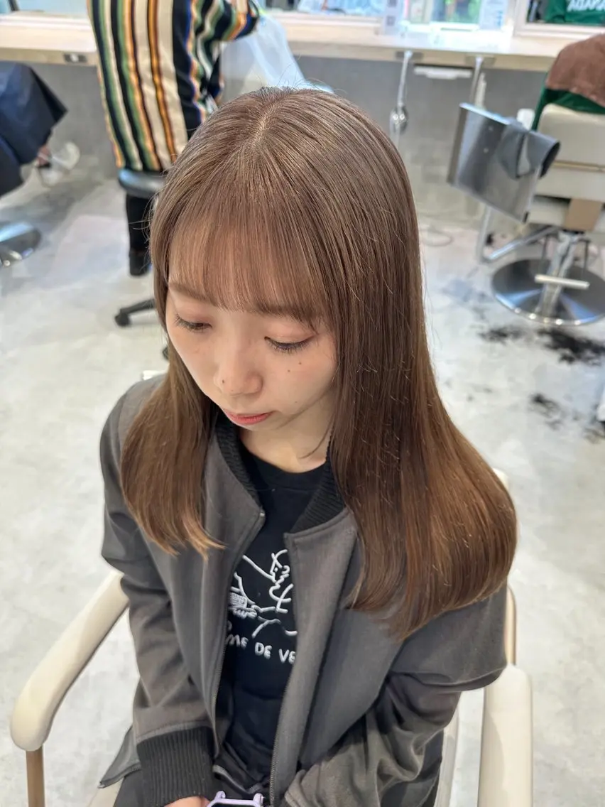 セミロング ヘアカラー トリートメント 美髪⭐︎髪質改善 井上 康司のヘアスタイル