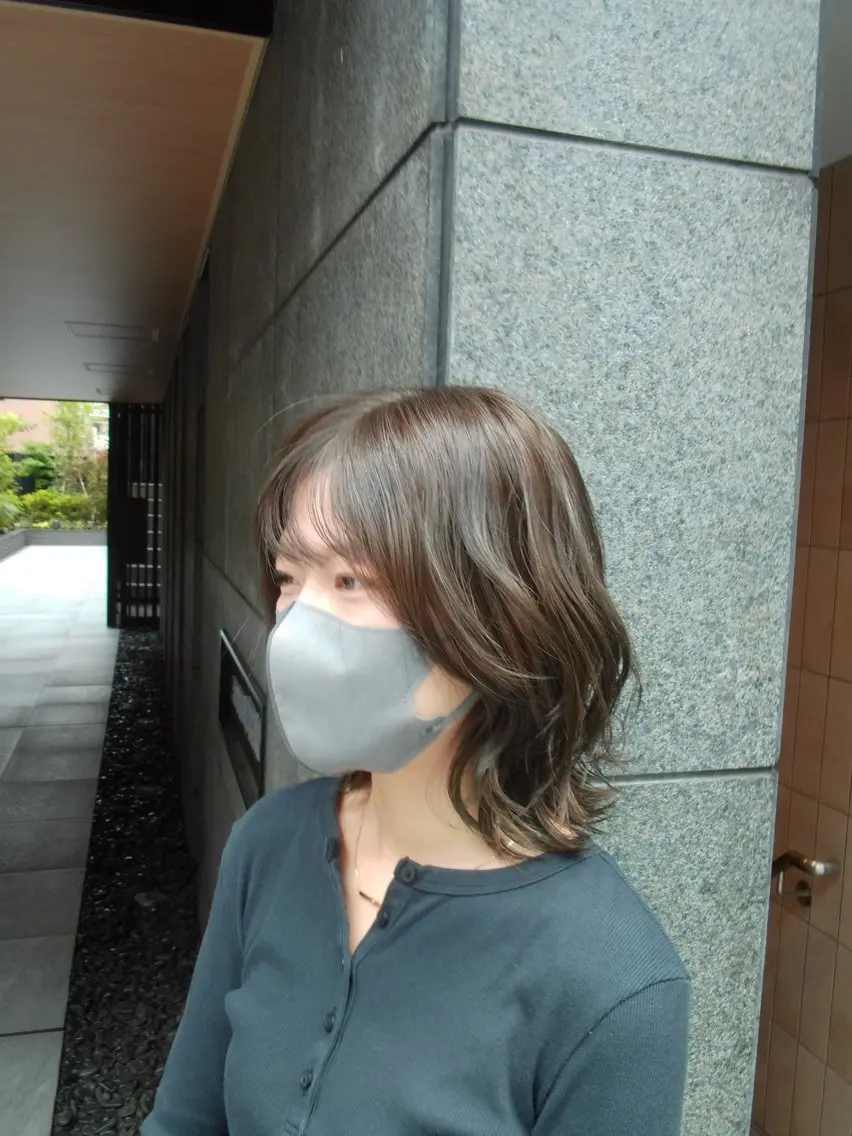 カラー 透明感カラー グレージュ オリーブグレージュ オリーブグレー 櫻木 志穏のヘアスタイル