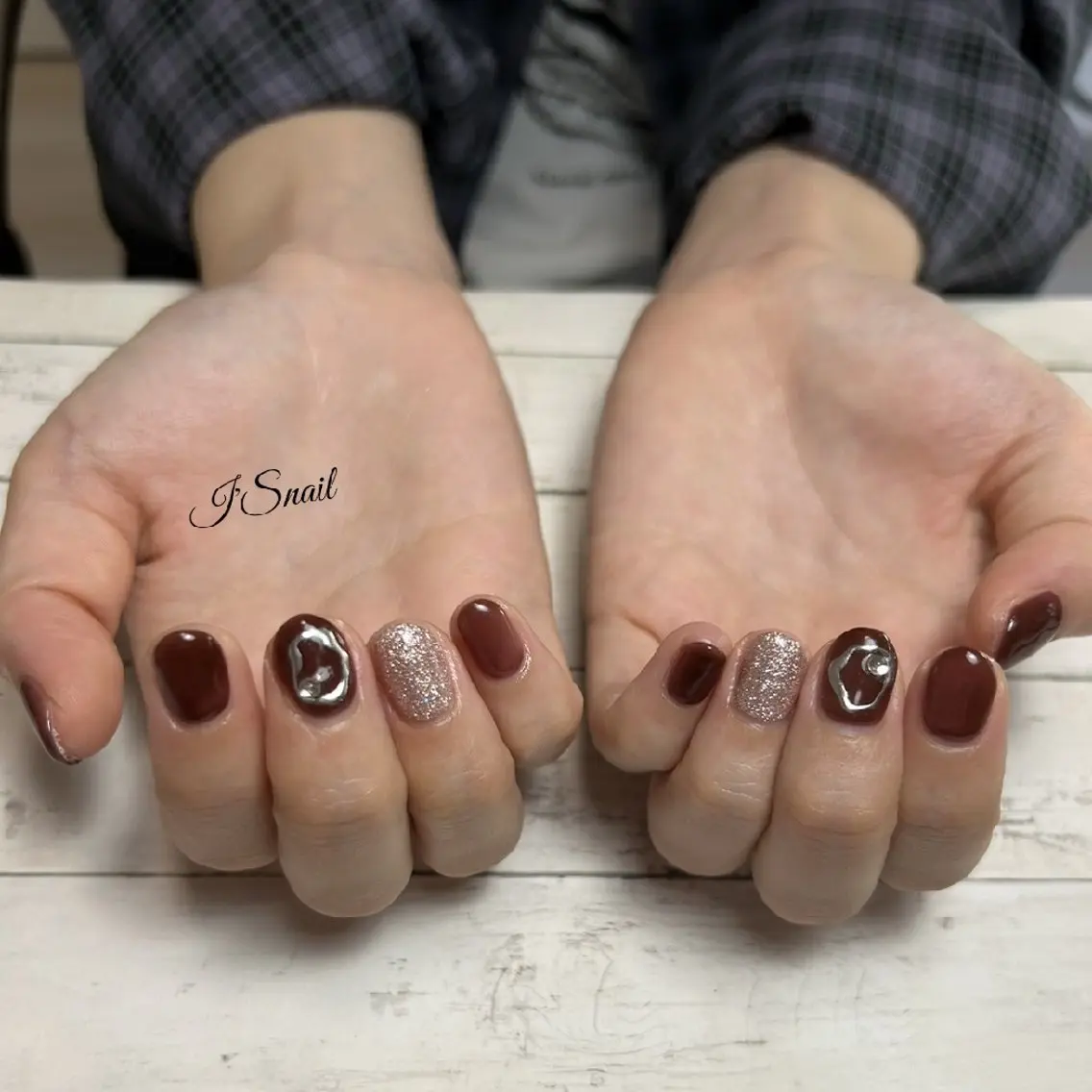 ネイル オフィスネイル シンプルネイル ハンドネイル I'S nail 佐野のネイルデザイン
