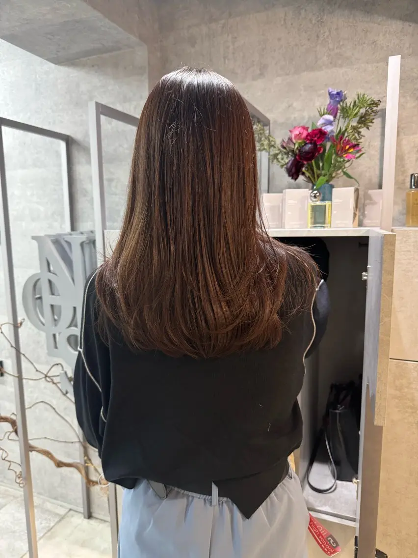 セミロング カラー カット ヘアカラー トリートメント You/透明感カラー レイヤーカット/ボブのヘアスタイル