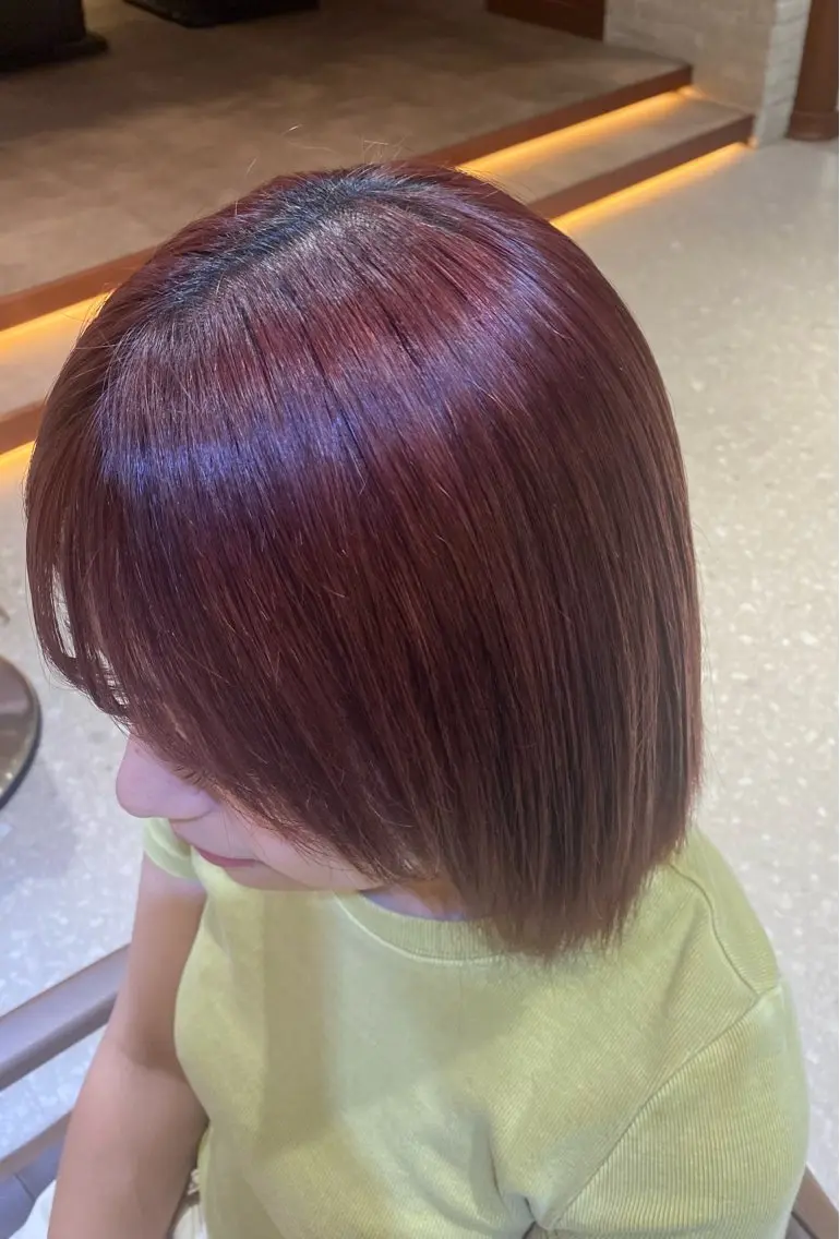 カラー ピンクカラー cloe中目黒 モエカのヘアスタイル