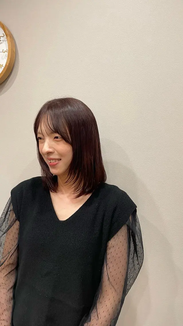 ミディアム レイヤーカット ローレイヤー jamme/ JURIのヘアスタイル