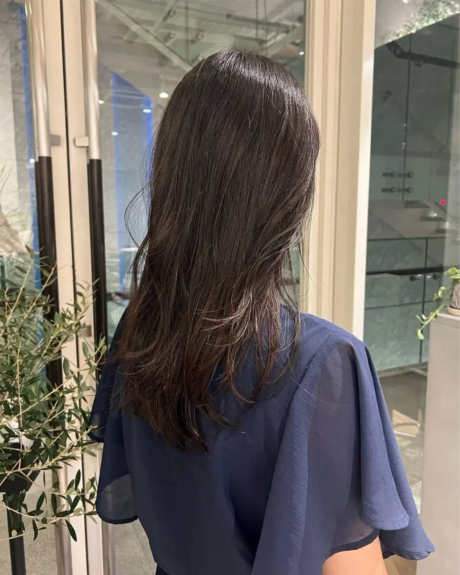 ロング カラー ラベンダーカラー SHEA /縮毛矯正 イソダハルカのヘアスタイル