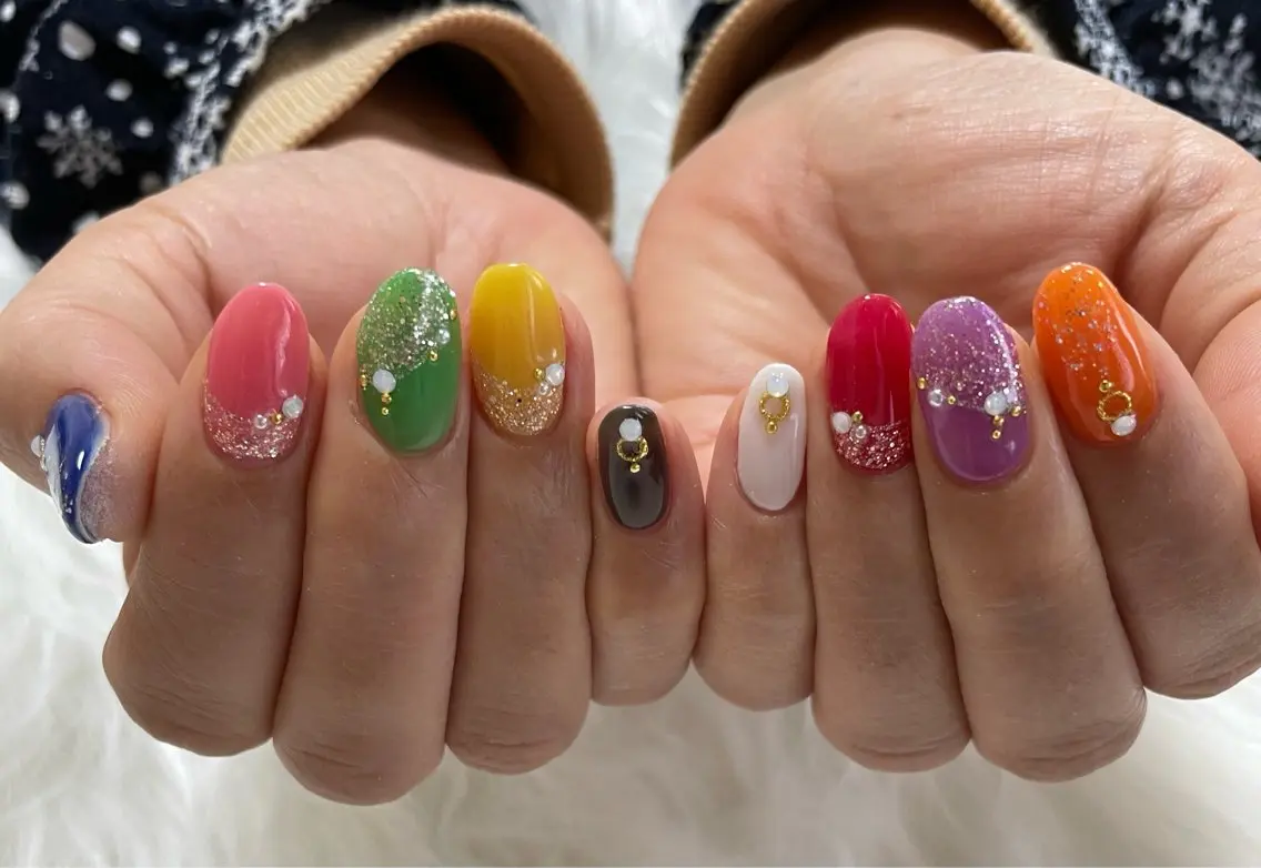 ネイル ハンドネイル nail salon HIRUKANAのネイルデザイン
