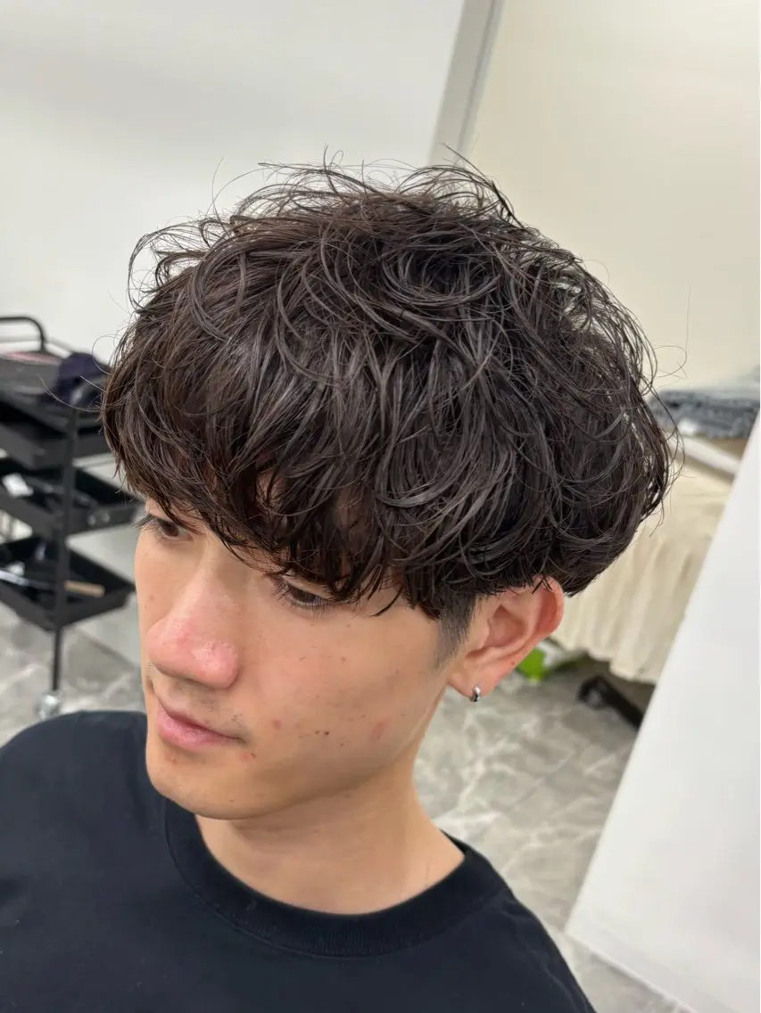 パーマ メンズ カット パーマ 京都河原町 メンズパーマ助川龍哉のヘアスタイル