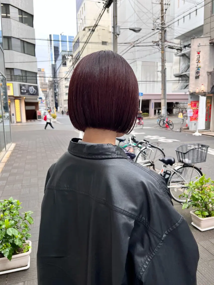 ショート カラー ピンクカラー バイオレットカラー ボブ カット ヘアカラー ショート/パーマ/ カラー/FUKOのヘアスタイル