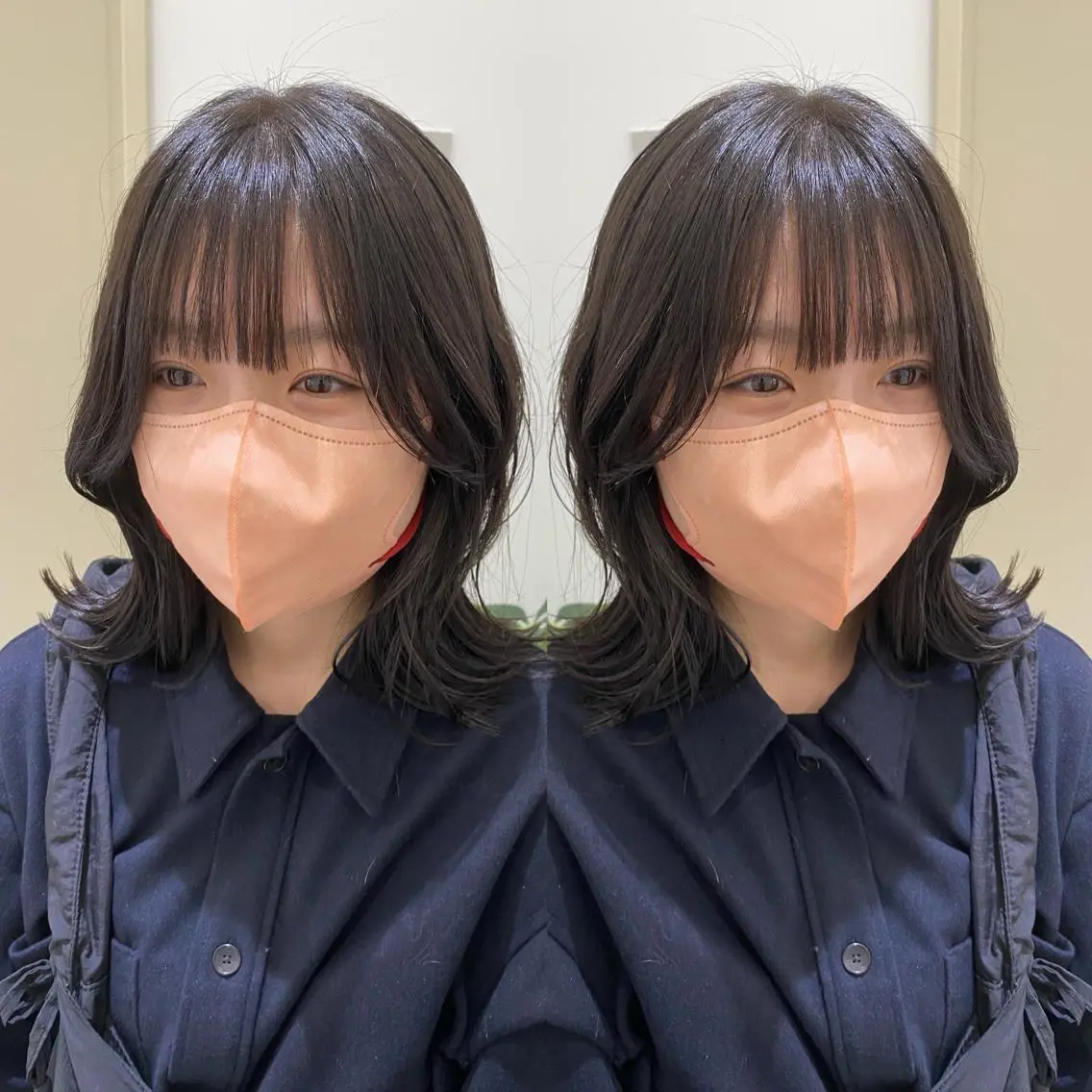 ミディアム カラー ✨髪質改善/顔周りカ ット/縮毛矯正✨三隅のヘアスタイル