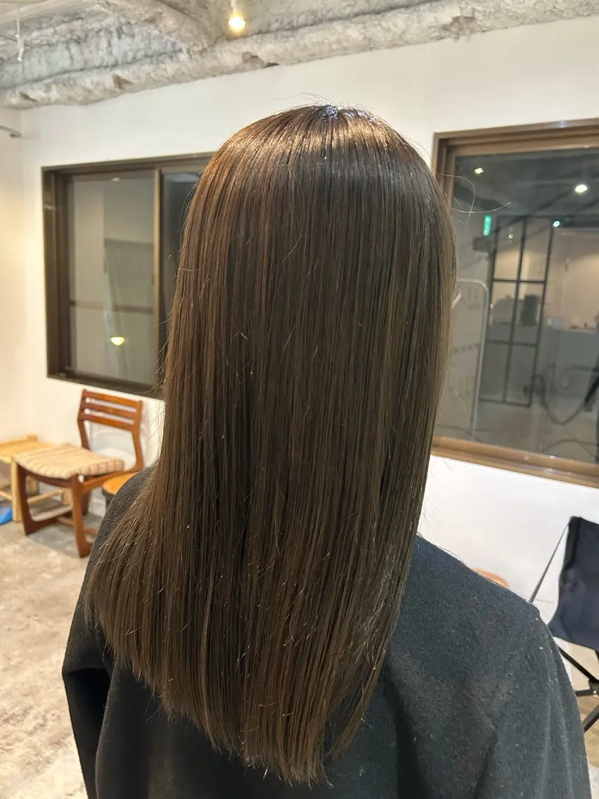 セミロング カラー ヘアアレンジ ヘアカラー 🎀suzuna 透明感colorのヘアスタイル