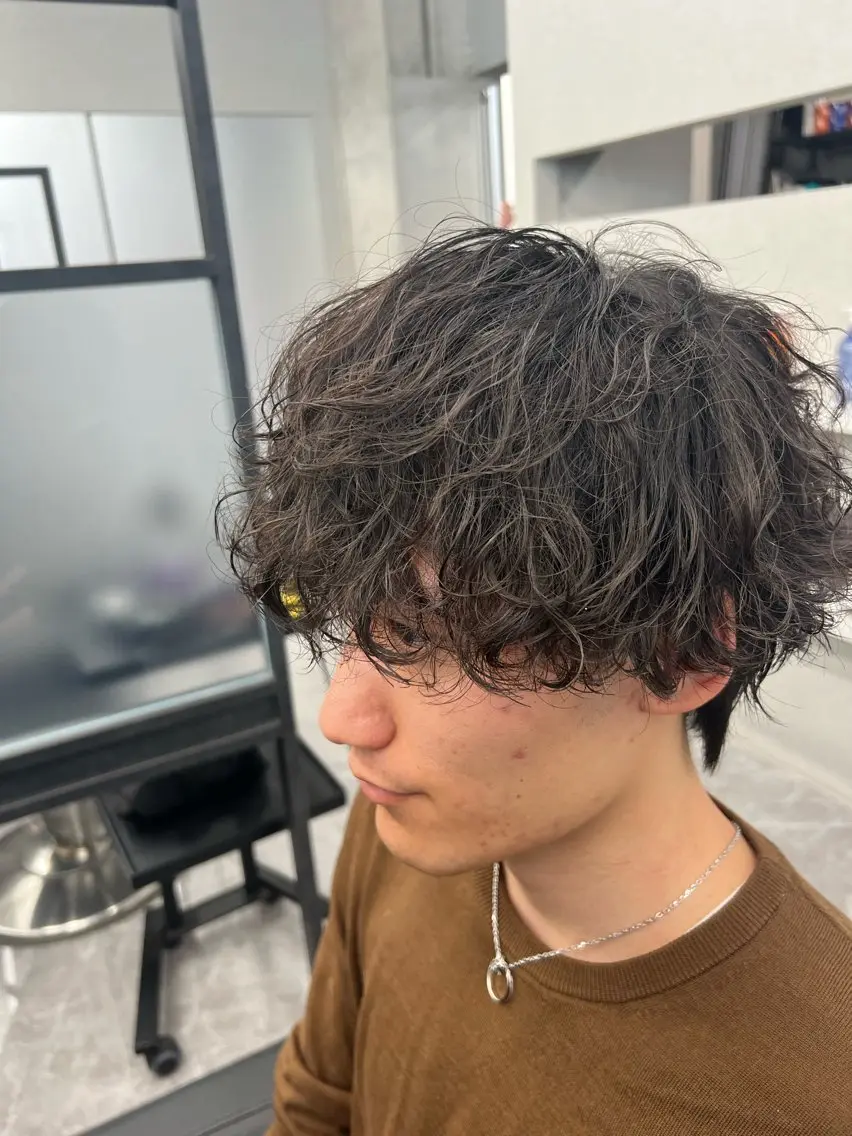 ショート パーマ メンズ メンズパーマ カット パーマ トリートメント 古山 侑東 /メンズパーマのヘアスタイル